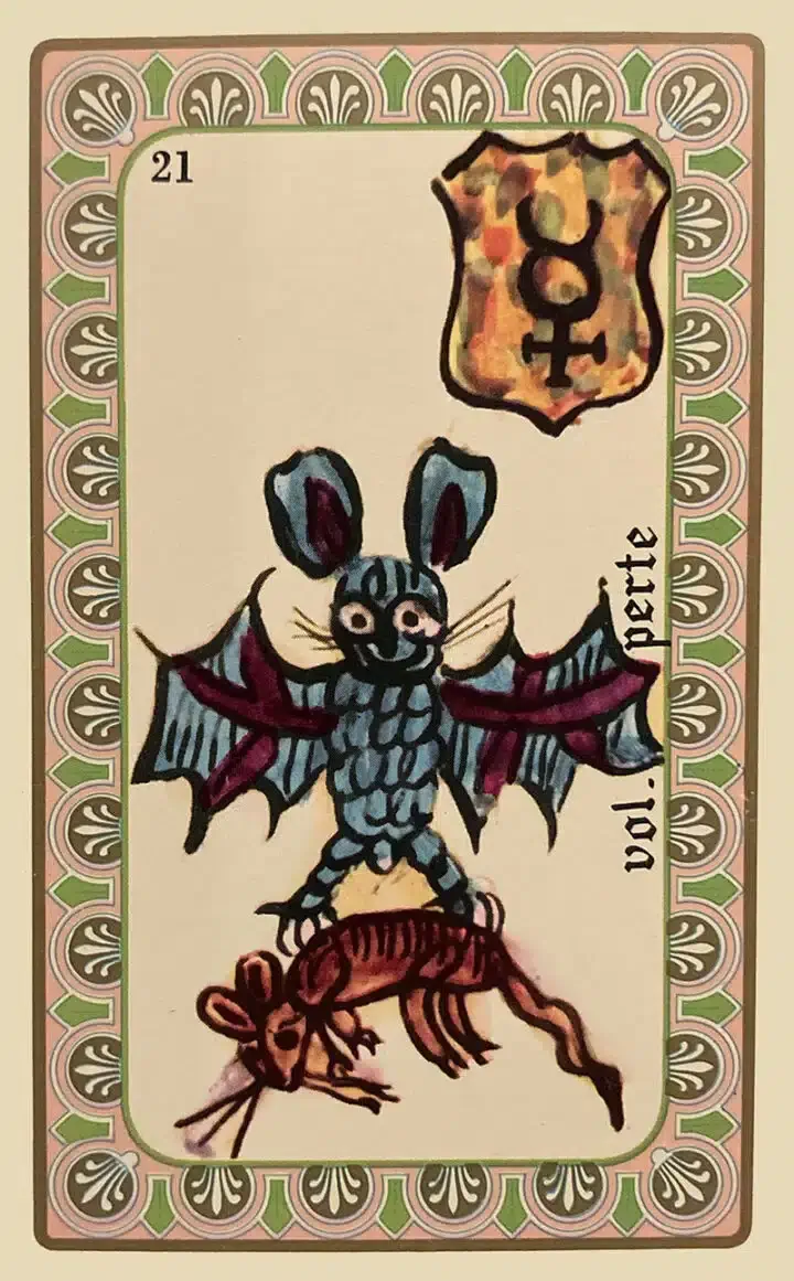 Karte 22 des Oracle de Belline — Diebstahl und Verlust