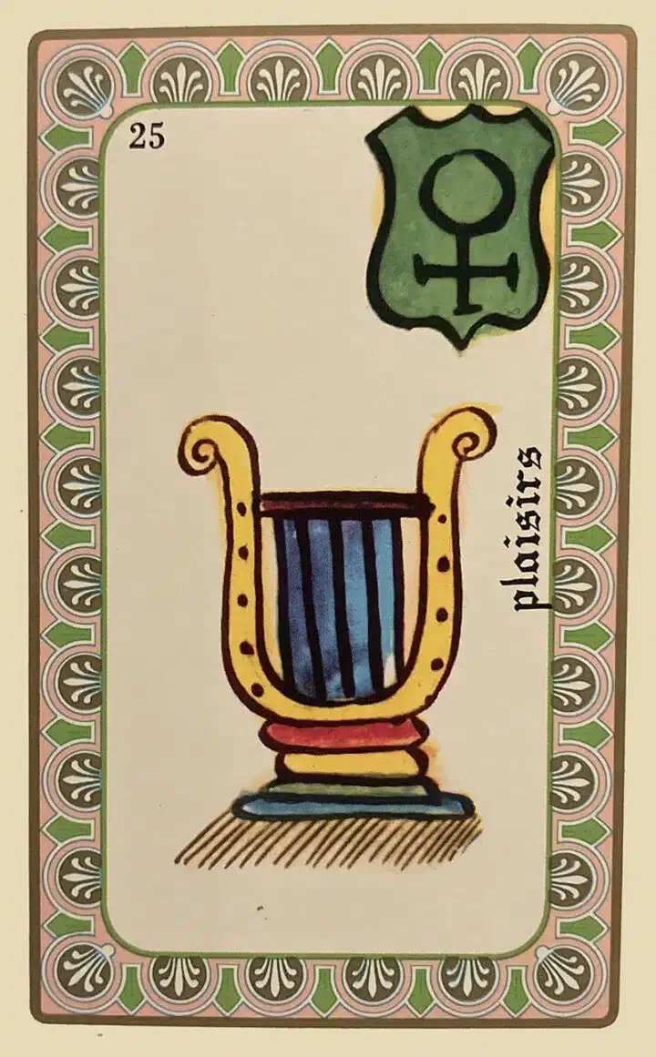 Karte 26 des Oracle de Belline — Vergnügen