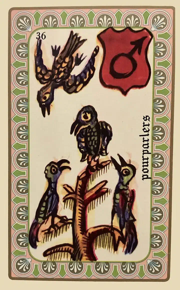 Karte 37 des Oracle de Belline — Verhandlungen