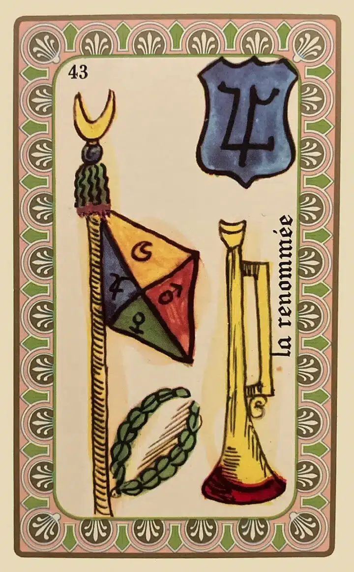 Karte 44 des Oracle de Belline — Ruhm