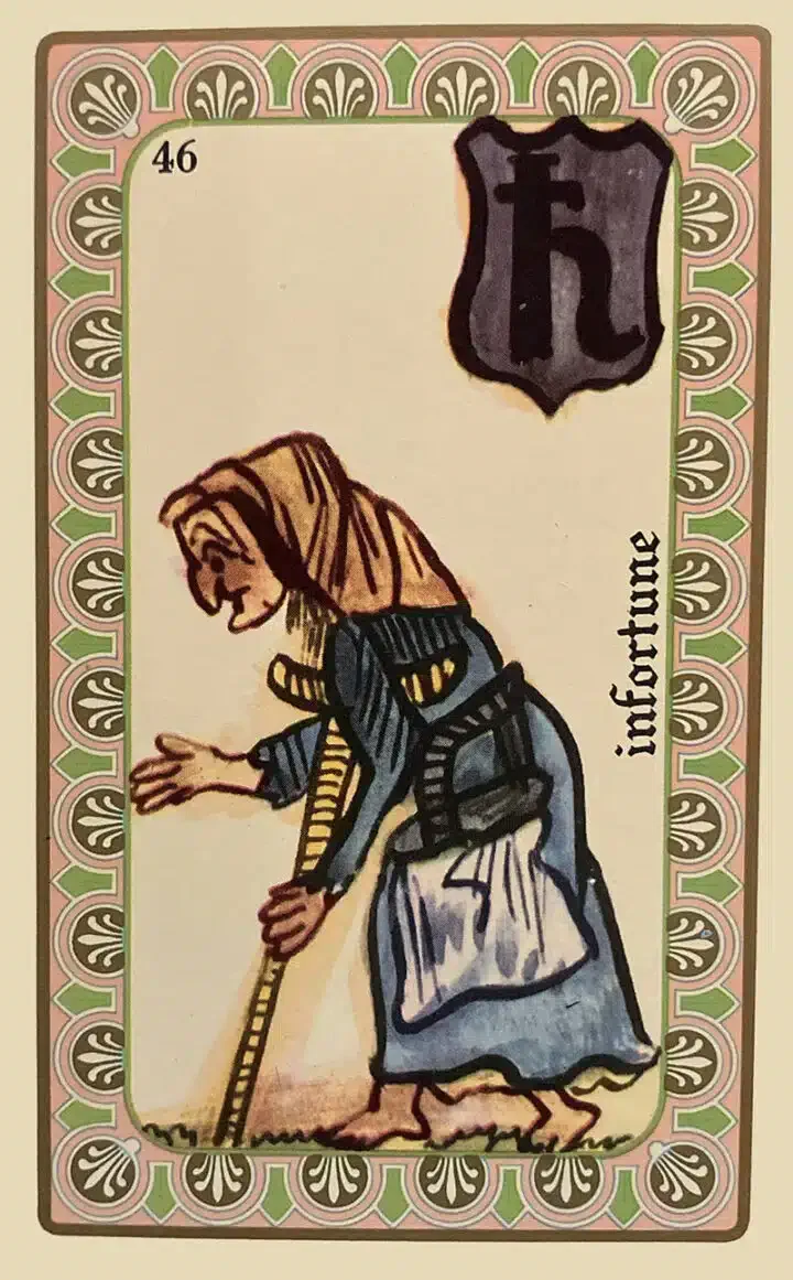 Karte 47 des Oracle de Belline — Unglück
