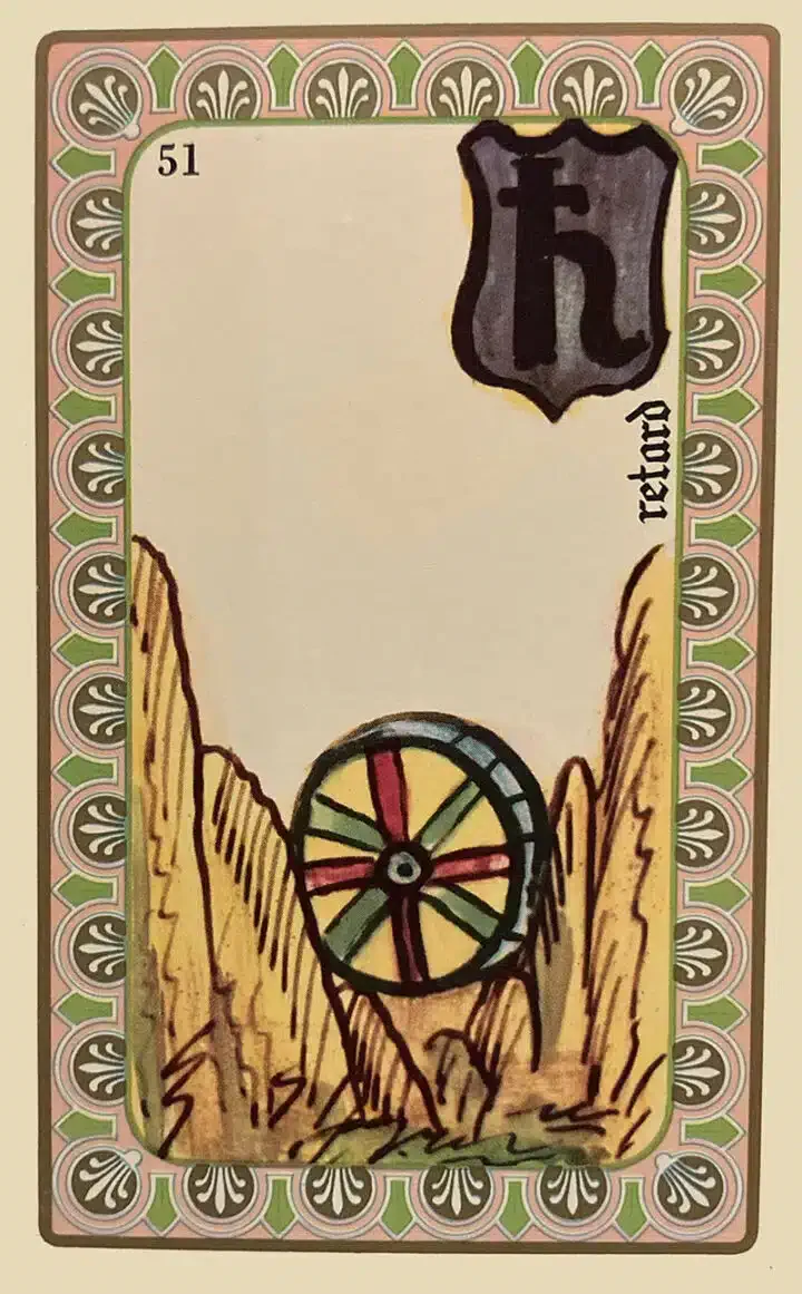 Karte 52 des Oracle de Belline — Verzögerung