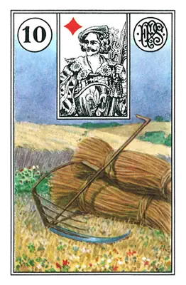 Die Sense — Lenormand-Karte Nummer 10, eine scharfe Sense