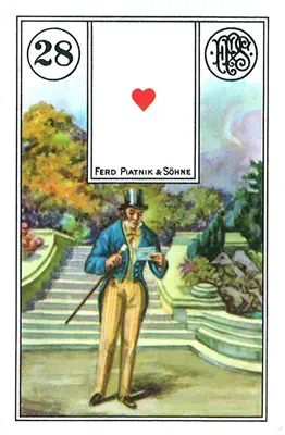 Lenormand-Karte Der Mann — männliche Figur, die den Fragesteller darstellt