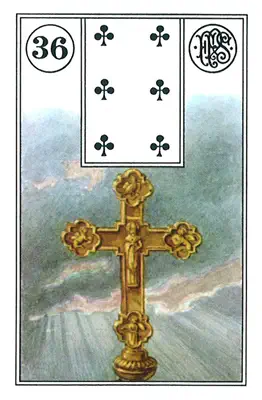 Lenormand-Karte Das Kreuz — ein Kreuz als Symbol für Schicksal und spirituelle Last