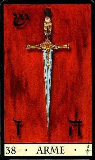 Oracle de la Triade Karte 38 — Die Waffe